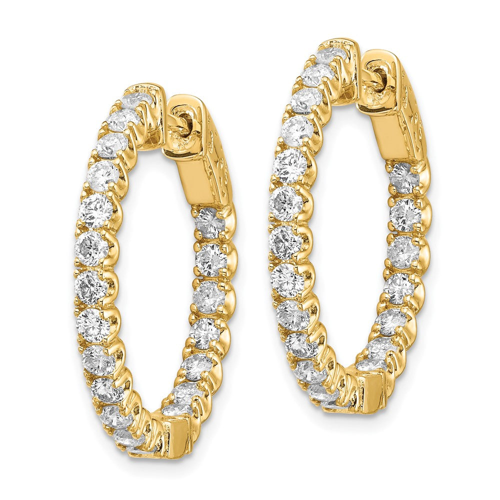 True Origin Lab Grown Diamond Round Hoops with Safety Clasps