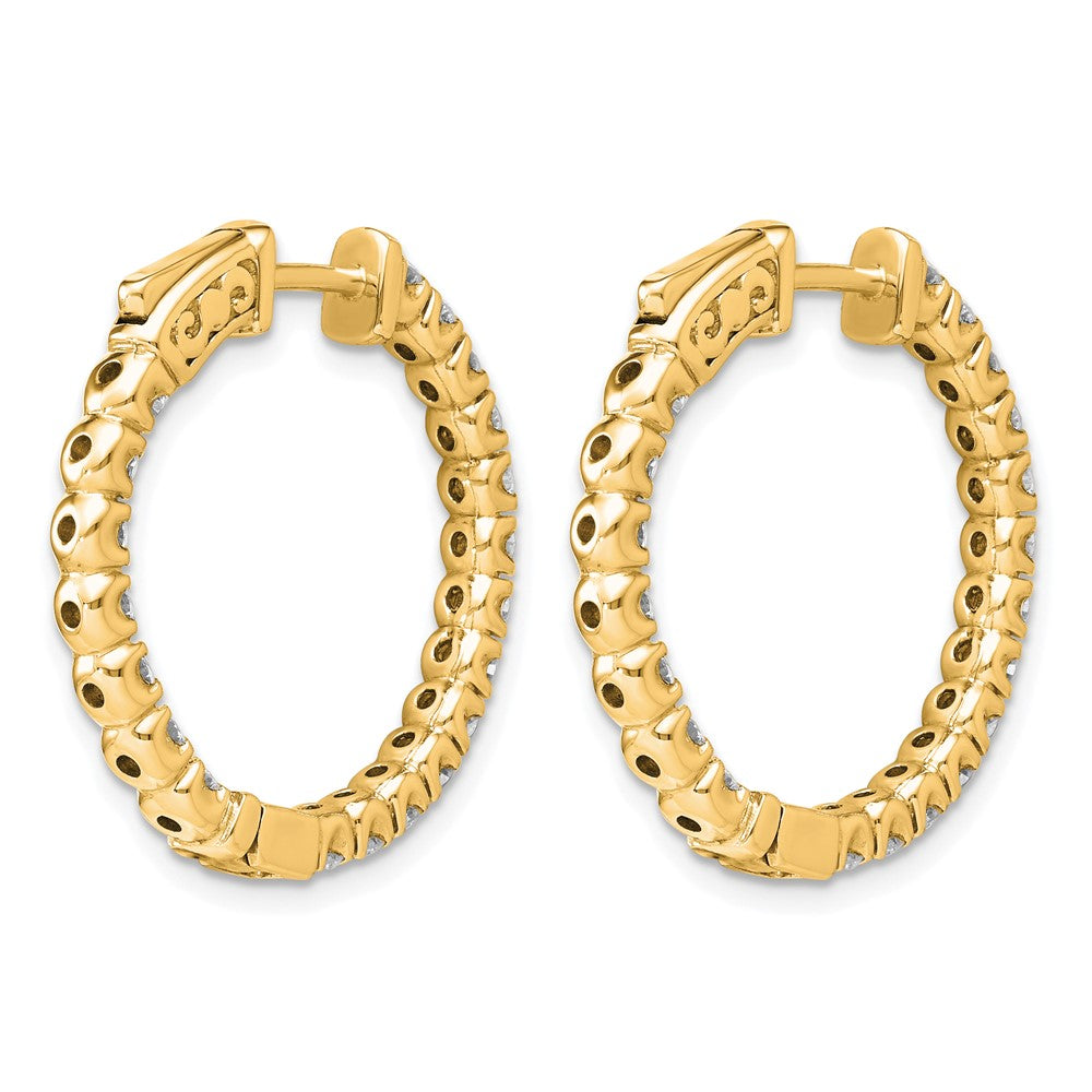 True Origin Lab Grown Diamond Round Hoops with Safety Clasps