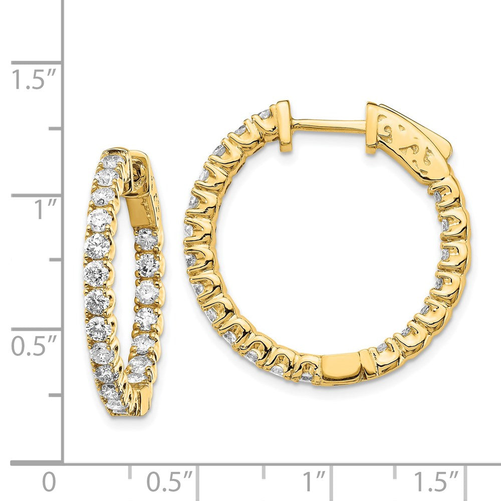 True Origin Lab Grown Diamond Round Hoops with Safety Clasps