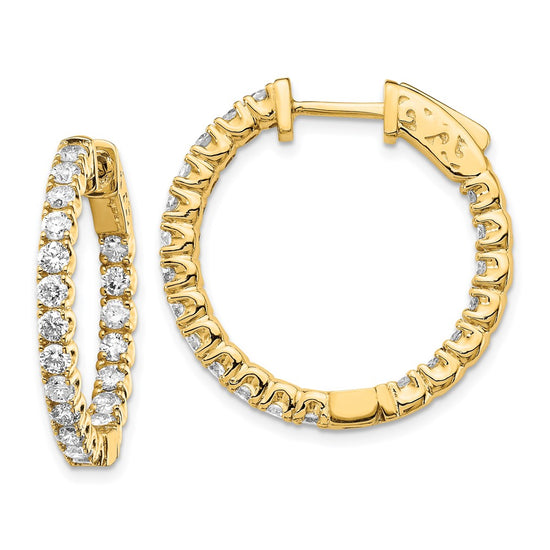 Diamond Hoops with Safety Clasps