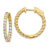 Diamond Hoops with Safety Clasps