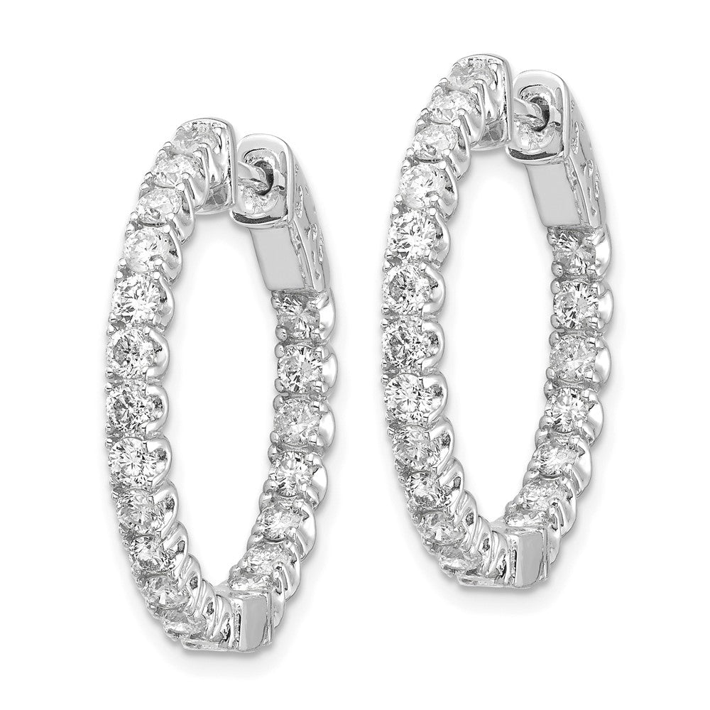 True Origin Lab Grown Diamond Round Hoops with Safety Clasps