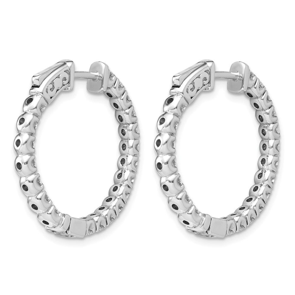 True Origin Lab Grown Diamond Round Hoops with Safety Clasps