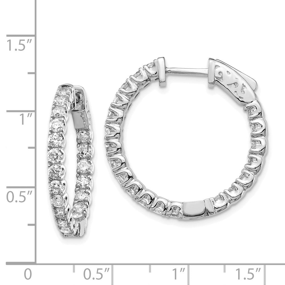 True Origin Lab Grown Diamond Round Hoops with Safety Clasps