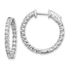 Diamond Hoops with Safety Clasps