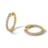 True Origin Lab Grown Diamond Round Hoops with Safety Clasps