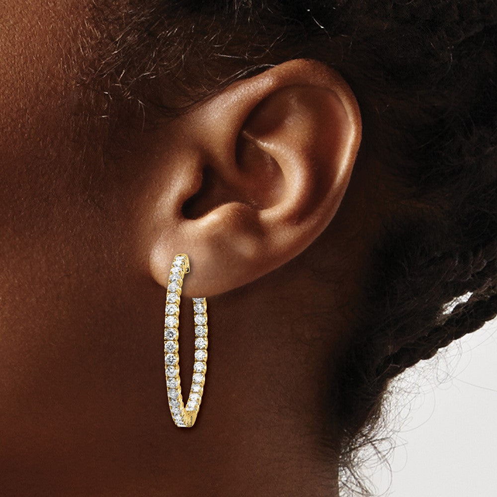 True Origin Lab Grown Diamond Round Hoops with Safety Clasps