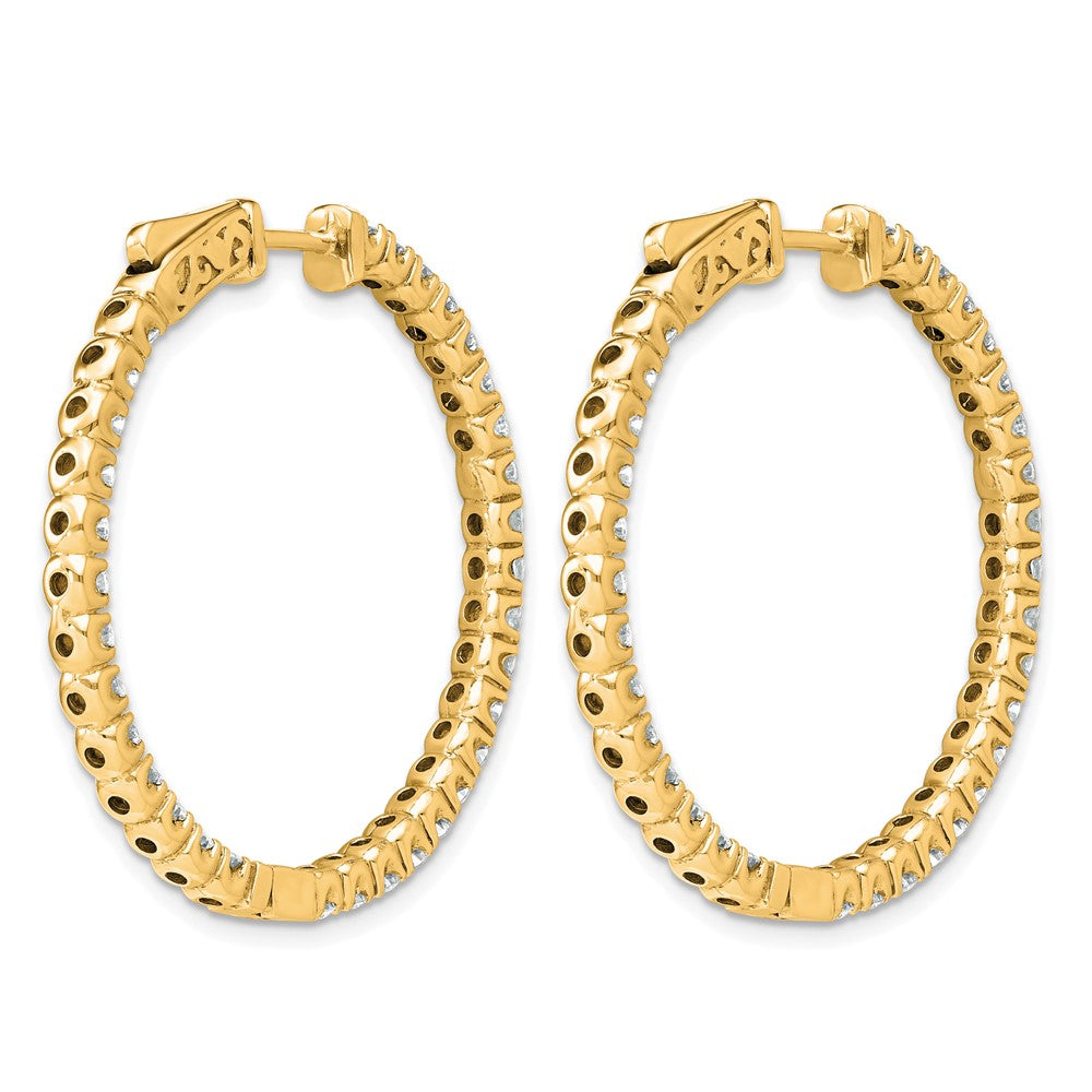 True Origin Lab Grown Diamond Round Hoops with Safety Clasps