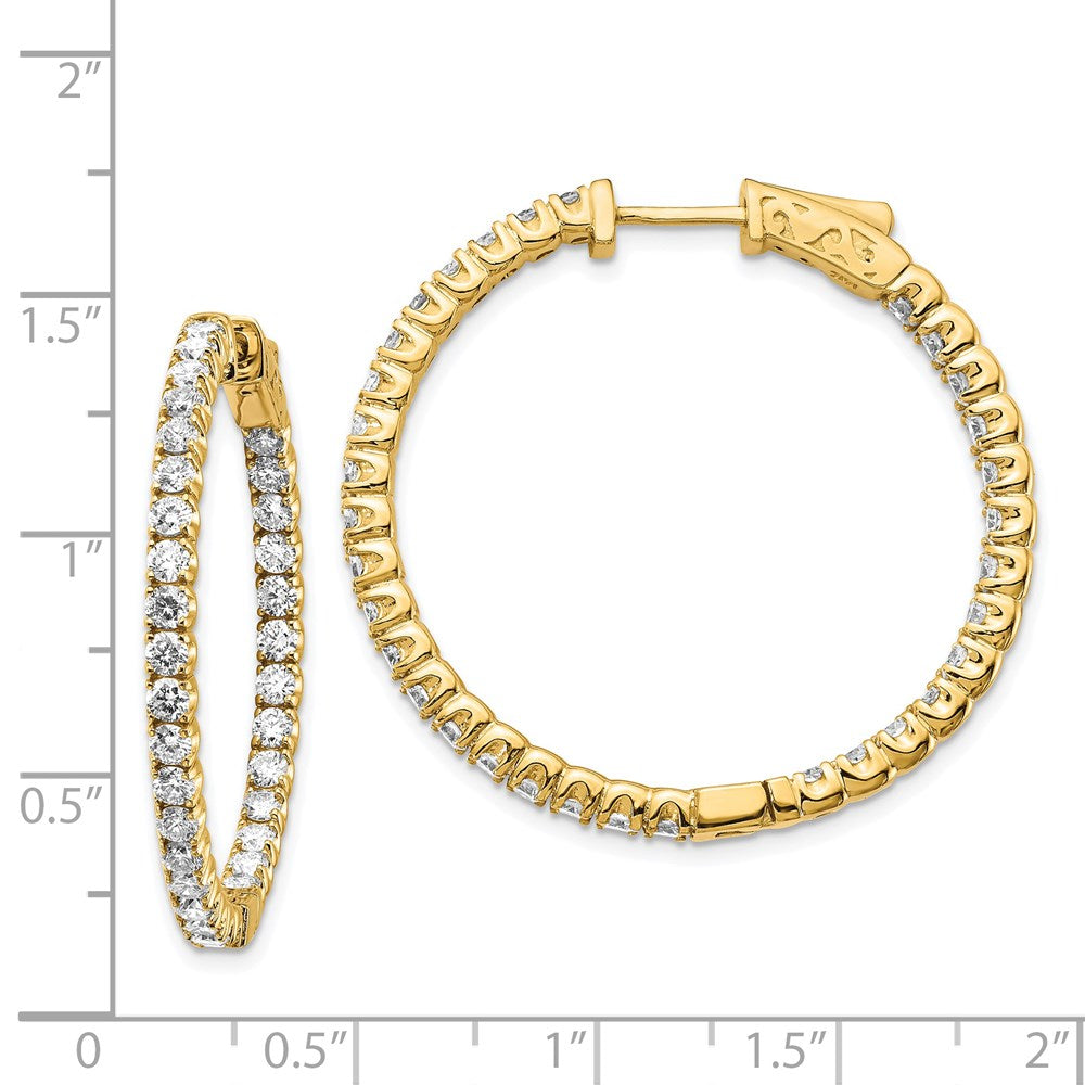 True Origin Lab Grown Diamond Round Hoops with Safety Clasps