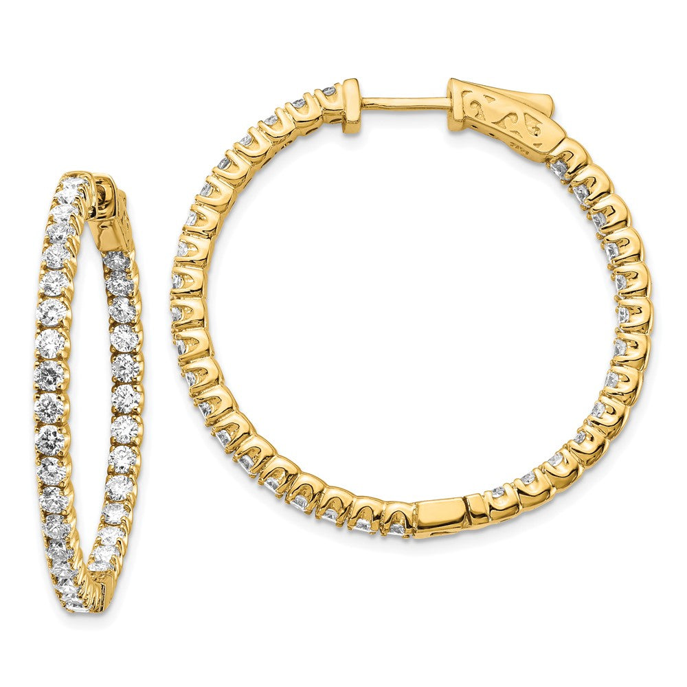 Diamond Hoops with Safety Clasps