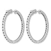 True Origin Lab Grown Diamond Round Hoops with Safety Clasps