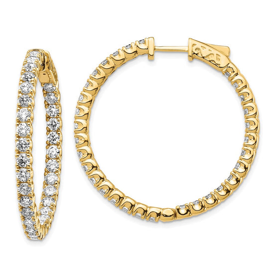 Diamond Hoops with Safety Clasps