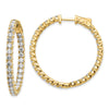 Diamond Hoops with Safety Clasps
