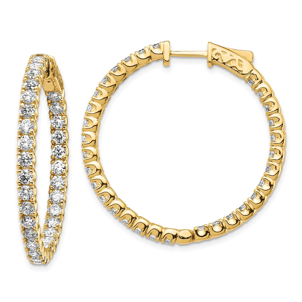 Diamond Hoops with Safety Clasps