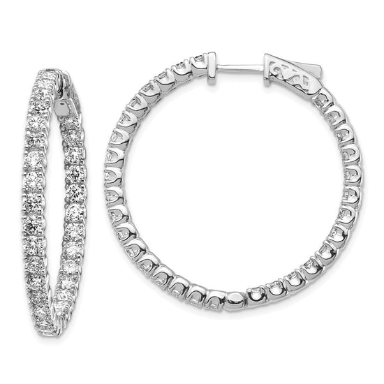 Diamond Hoops with Safety Clasps