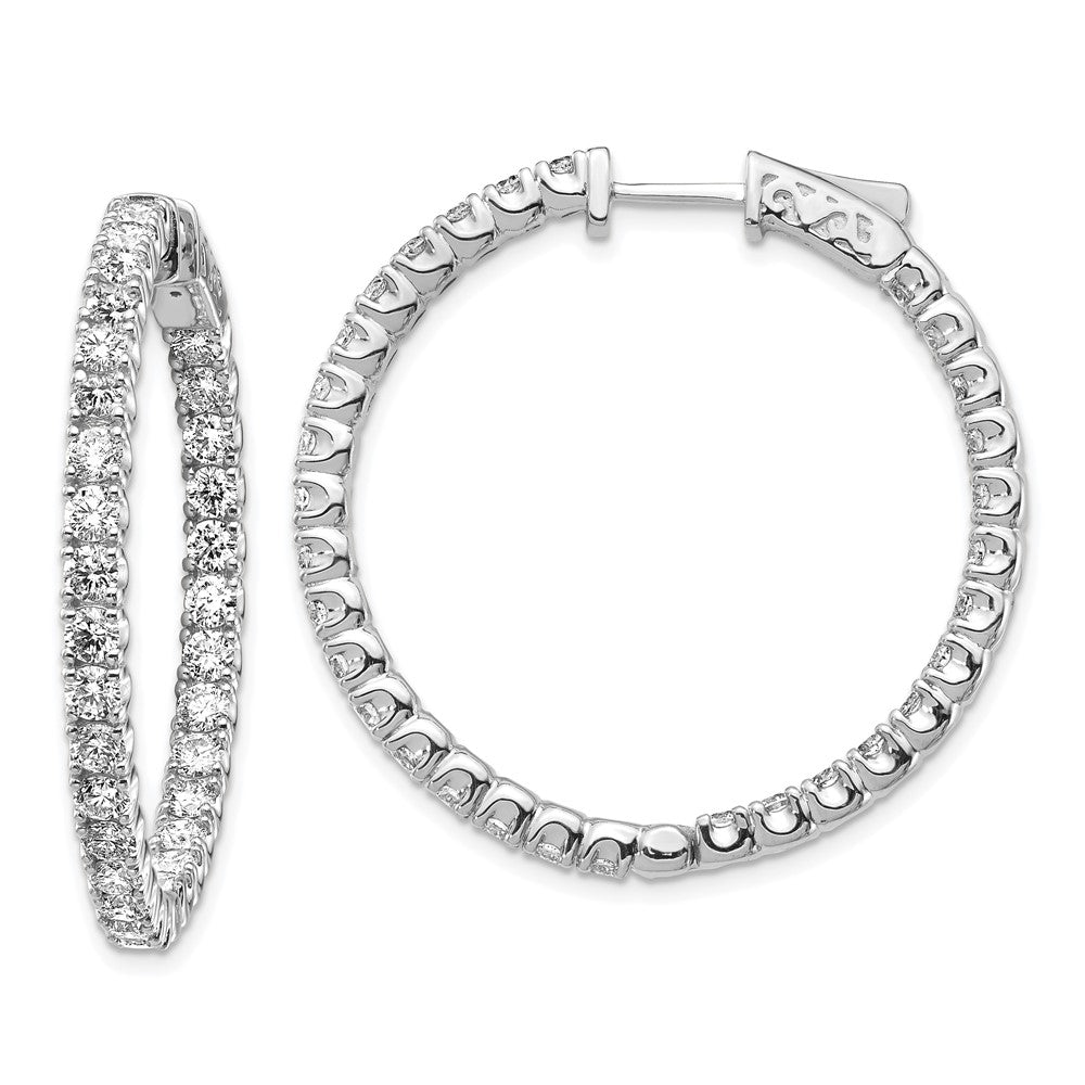 Diamond Hoops with Safety Clasps