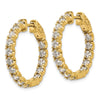 True Origin Lab Grown Diamond Round Hoops with Safety Clasps