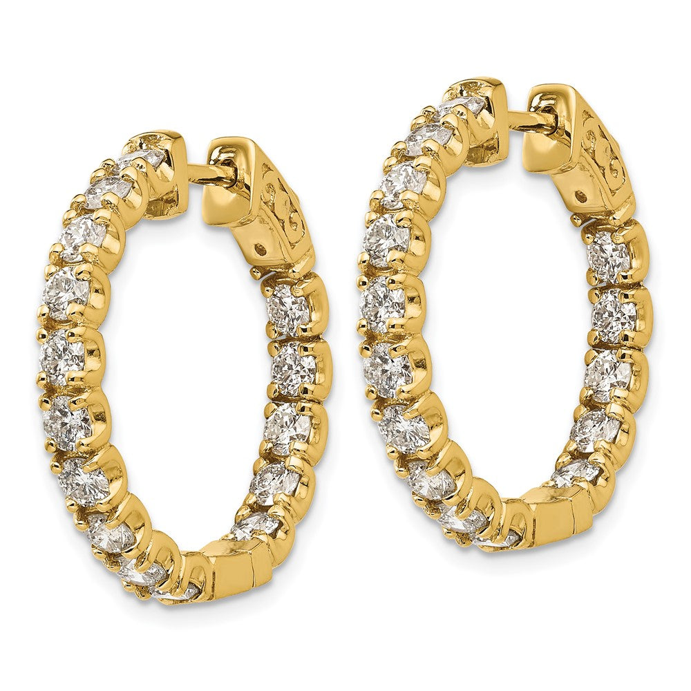 True Origin Lab Grown Diamond Round Hoops with Safety Clasps