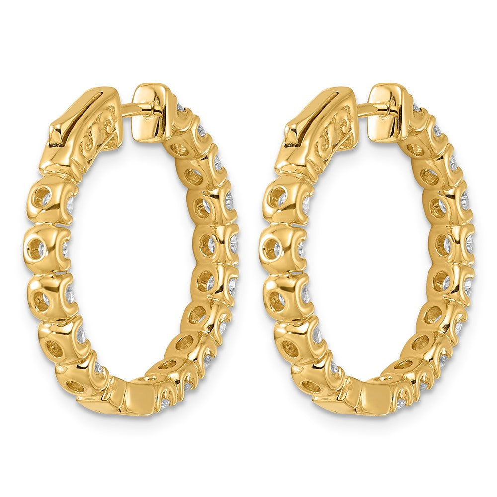 True Origin Lab Grown Diamond Round Hoops with Safety Clasps