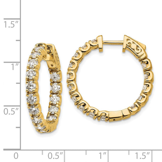 True Origin Lab Grown Diamond Round Hoops with Safety Clasps