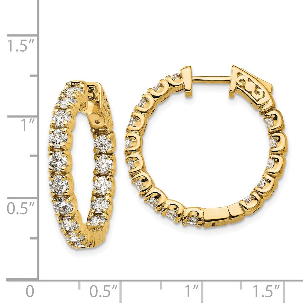 True Origin Lab Grown Diamond Round Hoops with Safety Clasps