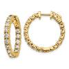 True Origin Lab Grown Diamond Round Hoops with Safety Clasps