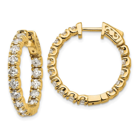 True Origin Lab Grown Diamond Round Hoops with Safety Clasps