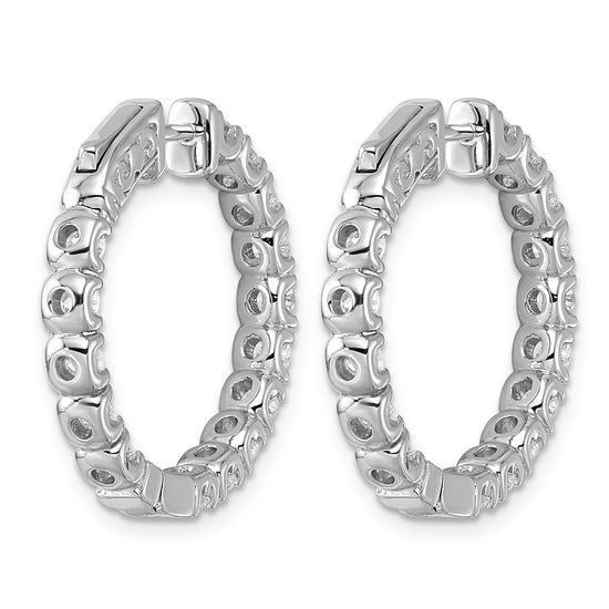 True Origin Lab Grown Diamond Round Hoops with Safety Clasps
