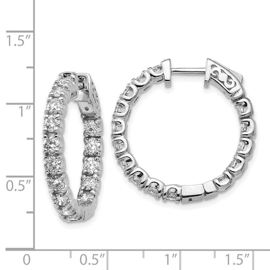 True Origin Lab Grown Diamond Round Hoops with Safety Clasps