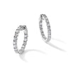 True Origin Lab Grown Diamond Round Hoops with Safety Clasps
