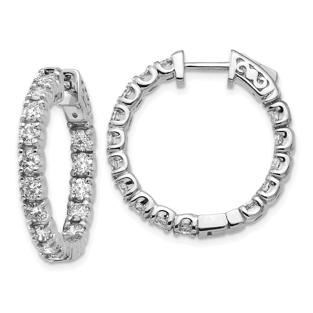 True Origin Lab Grown Diamond Round Hoops with Safety Clasps