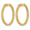 Grande Lab Grown Diamond Round Hoop Earrings with Safety Clasps