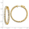 Grande Lab Grown Diamond Round Hoop Earrings with Safety Clasps