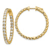 Grande Lab Grown Diamond Round Hoop Earrings with Safety Clasps