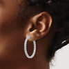 True Origin Lab Grown Diamond Round Hoops with Safety Clasps