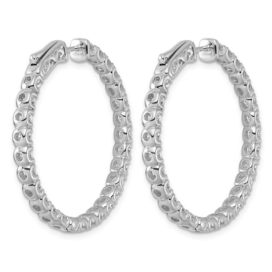 True Origin Lab Grown Diamond Round Hoops with Safety Clasps