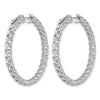 True Origin Lab Grown Diamond Round Hoops with Safety Clasps