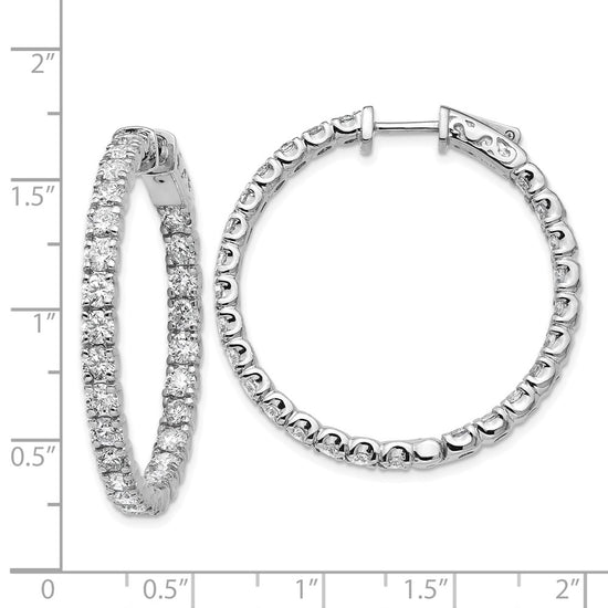 True Origin Lab Grown Diamond Round Hoops with Safety Clasps