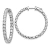 Diamond Hoops with Safety Clasps