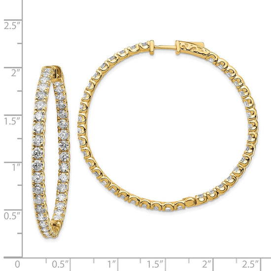 True Origin Lab Grown Diamond Round Hoops with Safety Clasps