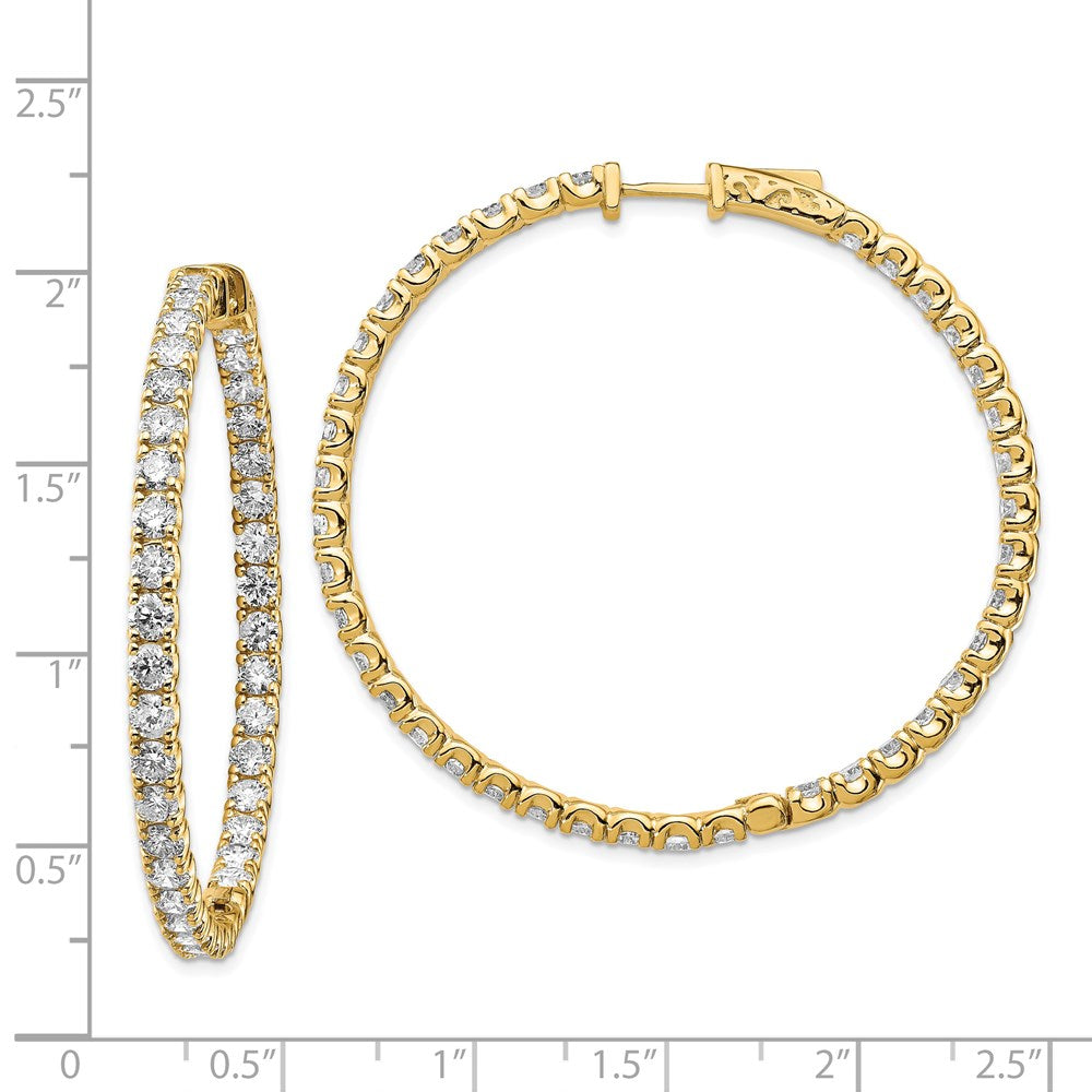 True Origin Lab Grown Diamond Round Hoops with Safety Clasps