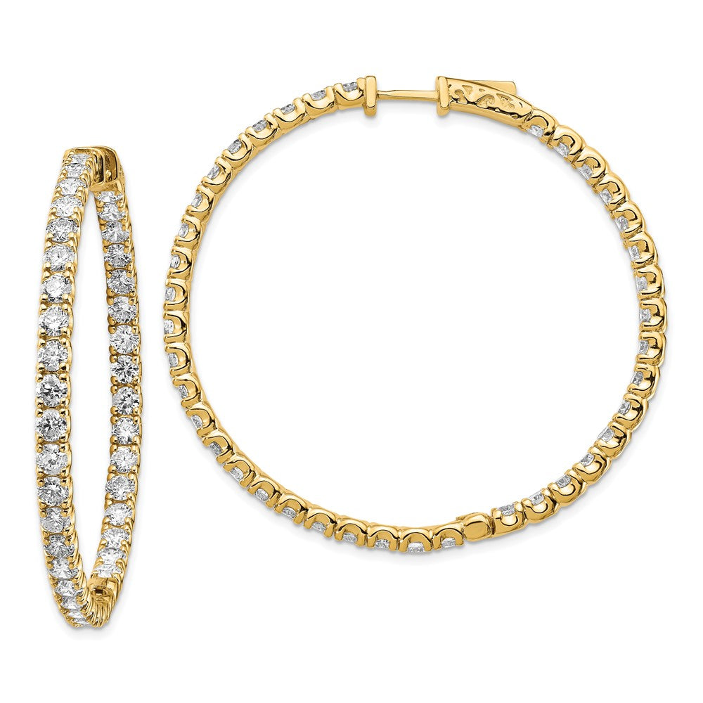 True Origin Lab Grown Diamond Round Hoops with Safety Clasps