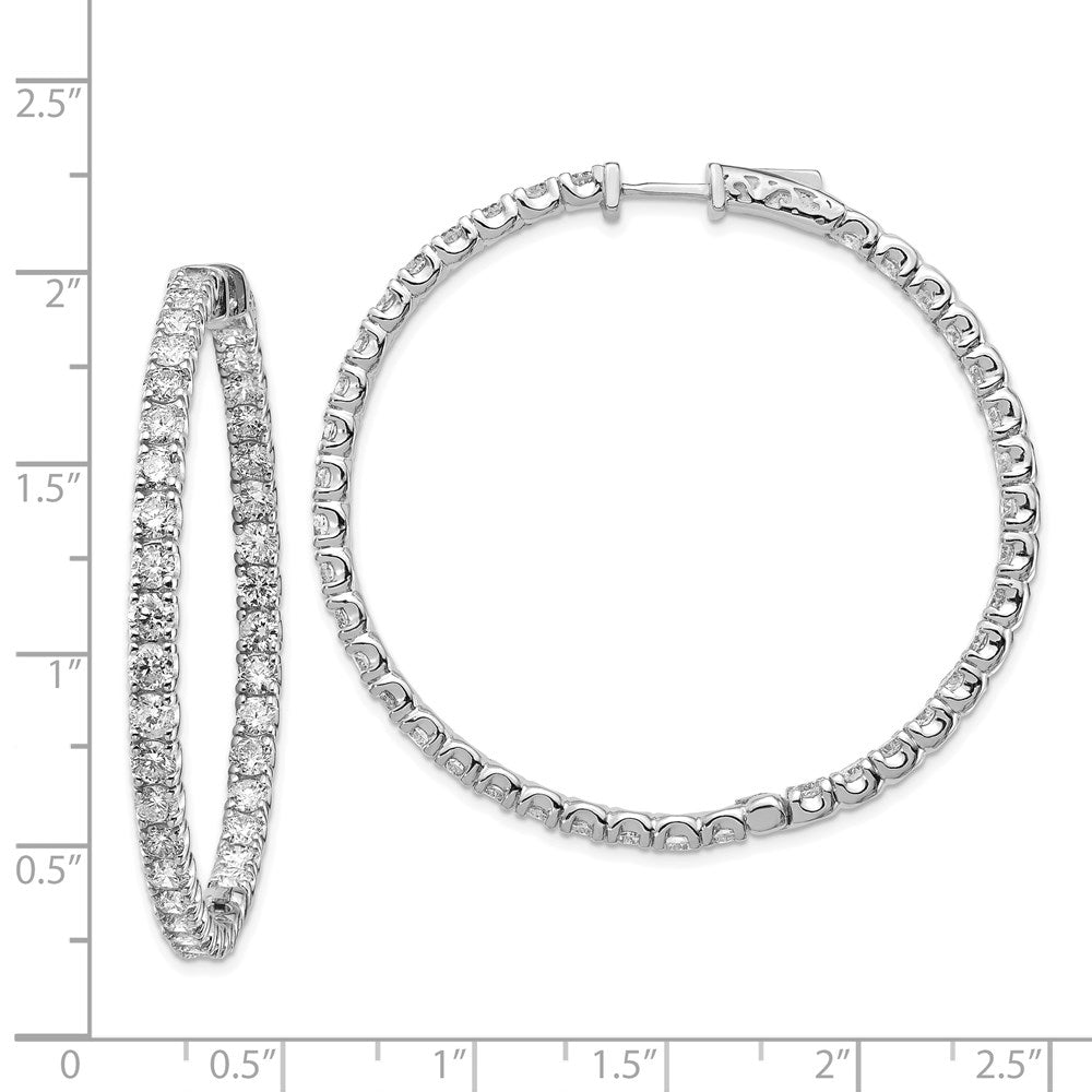 True Origin Lab Grown Diamond Round Hoops with Safety Clasps