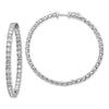 Diamond Hoops with Safety Clasps