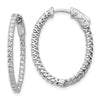 Diamond Oval Hoops with Safety Clasps