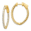 Diamond Oval Hoops with Safety Clasps