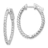 Diamond Oval Hoops with Safety Clasps