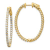 Diamond Oval Hoops with Safety Clasps