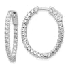 Diamond Oval Hoops with Safety Clasps