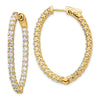 Diamond Oval Hoops with Safety Clasps